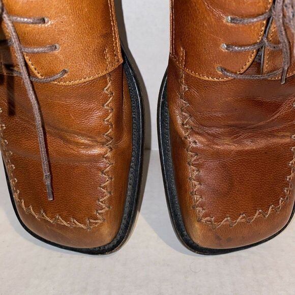 Robert Wayne Square Toe Leather Lace Up Oxfords 12 main image 8